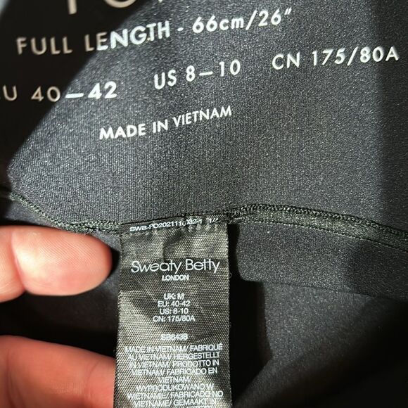 Sweaty Betty the power full length black leggings US 8-10 - Picture 5 of 6